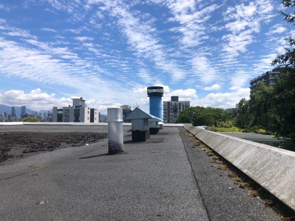 Flat roof and drains